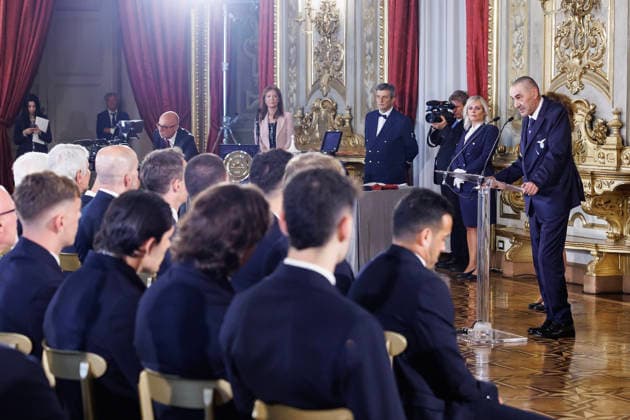 Fußball, Coppa Italia, Finale, Lazio Rom - Inter Mailand, Empfang im Quirinalspalast