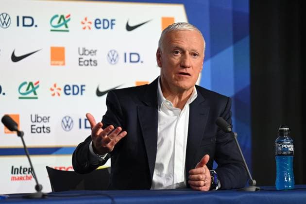 Fußball, FIFA WM, Nationalteam Frankreich Pressekonferenz mit Didier Deschamps