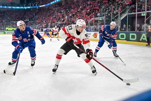 Eishockey, WM, USA - Schweiz