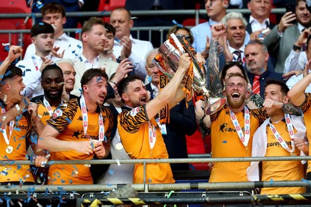 Fußball, England, EFL Championship Playoff-Finale, Hull City steigt in die Premier League auf