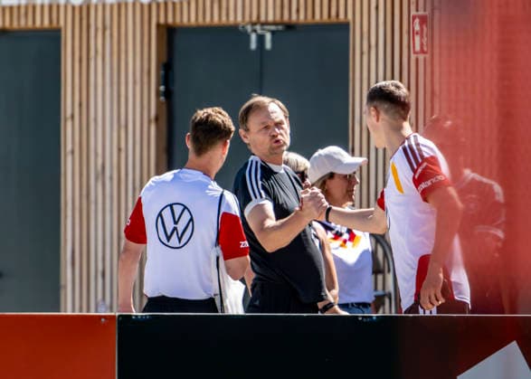 Fußball, Nationalteam Deutschland, Training, Besuch von Adidas-CEO Björn Gulden