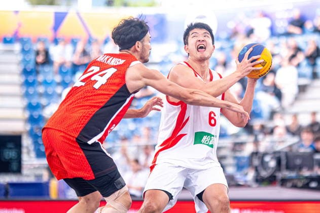 Basketball, FIBA 3x3 WM in Warschau, Männer, China - Japan