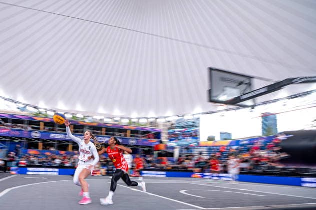 Basketball, FIBA 3x3 WM in Warschau, Frauen, Polen - Madagaskar