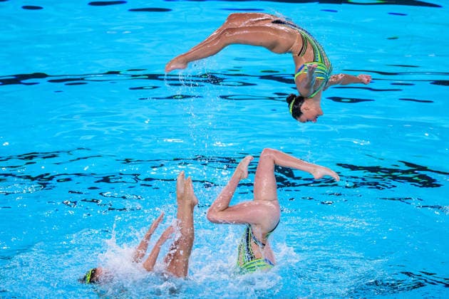 Schwimmen, EM in Paris, Synchronschwimmen, Frauen, Technischer Team-Wettbewerb