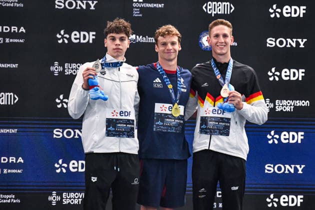 Schwimmen, EM in Paris, 400m Freistil, Europameister Leon Marchand