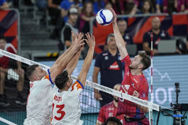 Volleyball, Männer, EM, Frankreich - Rumänien