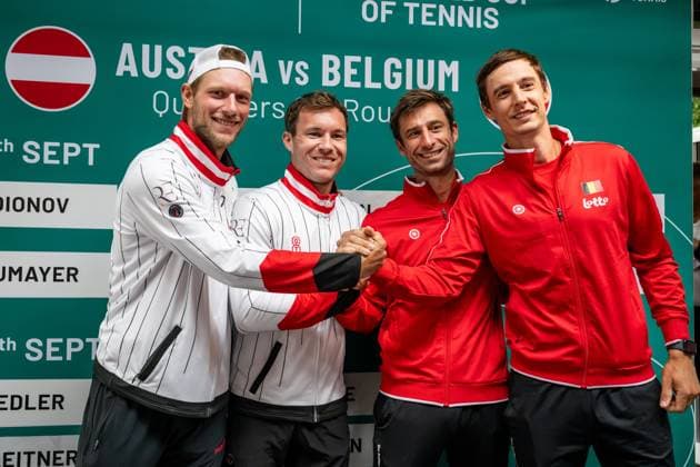Tennis, Davis Cup, Qualifikation, Belgien - Österreich, Auslosung der Partien