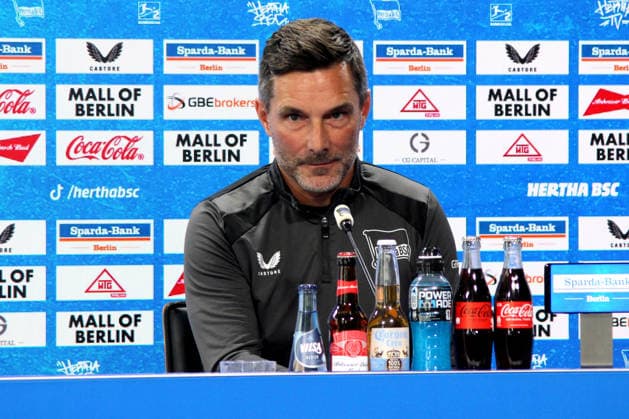 Fußball, 2. BL, Hertha BSC, Pressekonferenz
