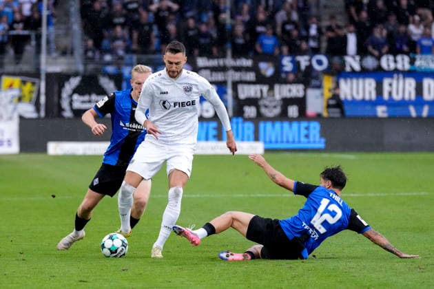 Fußball, 3. Liga, Waldhof Mannheim - Preußen Münster