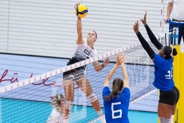 Volleyball, Frauen, Funke Volley Cup, Schwarz-Weiß Erfurt - SSC Palmber Schwerin