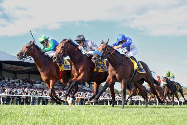 Pferdesport, Galopp, Renntag auf der Galopprennbahn Hannover