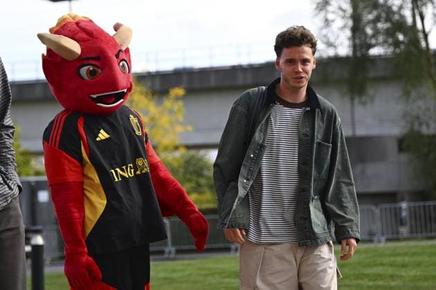 Fußball, Nationalteam Belgien, Ankunft in Tubize