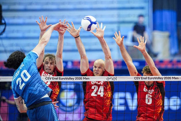 Volleyball, Männer, EM, Belgien - Slowenien