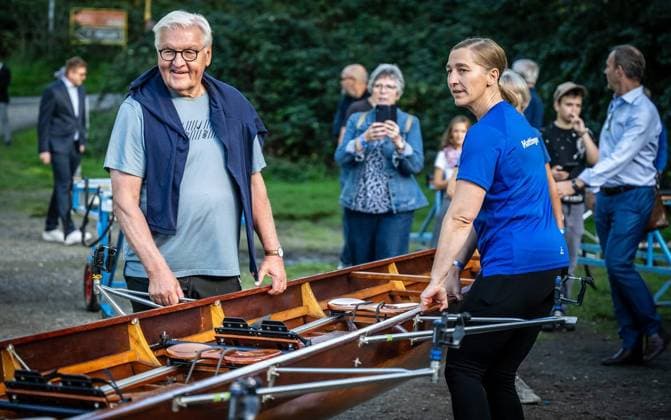 Bundespräsident Frank-Walter Steinmeier zu Gast bei Ruderverein in Hattingen