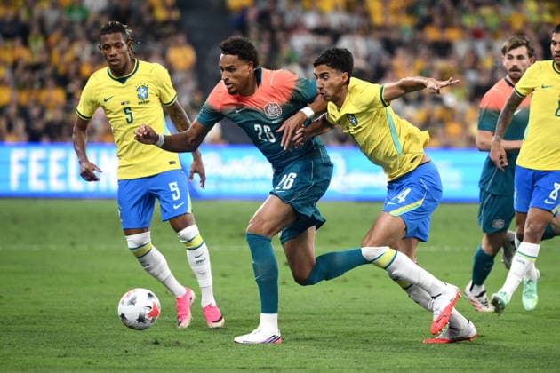 Fußball, Länderspiel, Australien - Brasilien