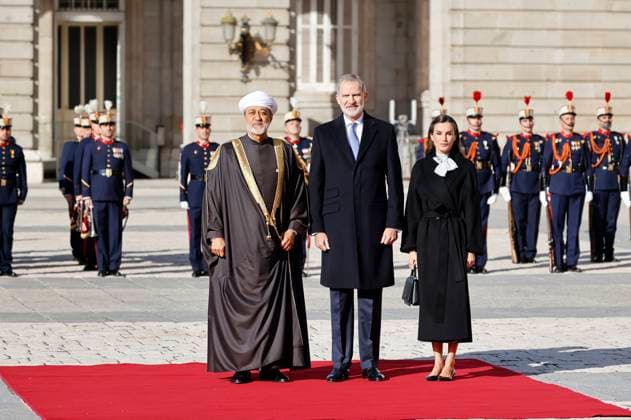 Spanien, König Felipe VI. und Königin Letizia empfangen Sultan Haitham bin Tariq Al Said