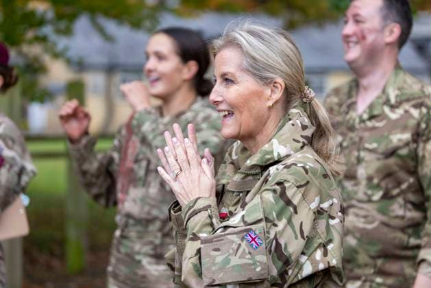 Herzogin Sophie besucht Royal Militär Akademie in Sandhurst
