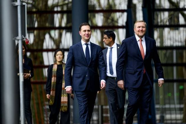 König Willem Alexander besucht Finanzministerium in Den Haag