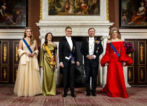 Niederländische Königsfamilie gibt Staatsbankett für Alexander Stubb in Amsterdam