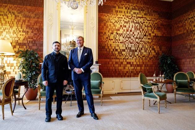 König Willem-Alexander der Niederlande empfängt Wolodymyr Selenskyj in Den Haag