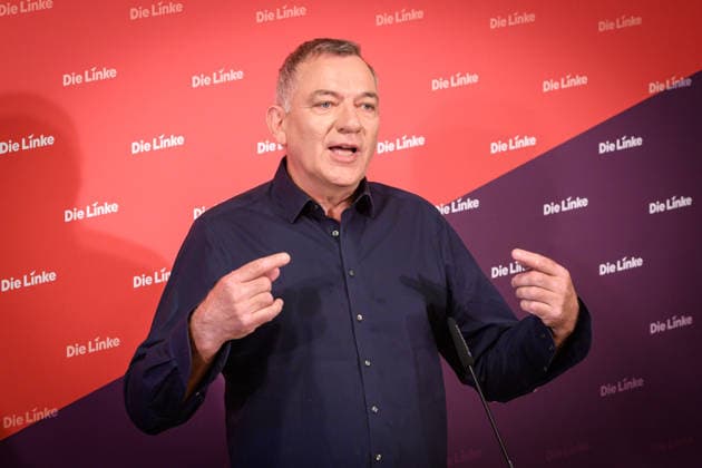 Berlin, Die Linke Pressekonferenz mit Jan van Aken