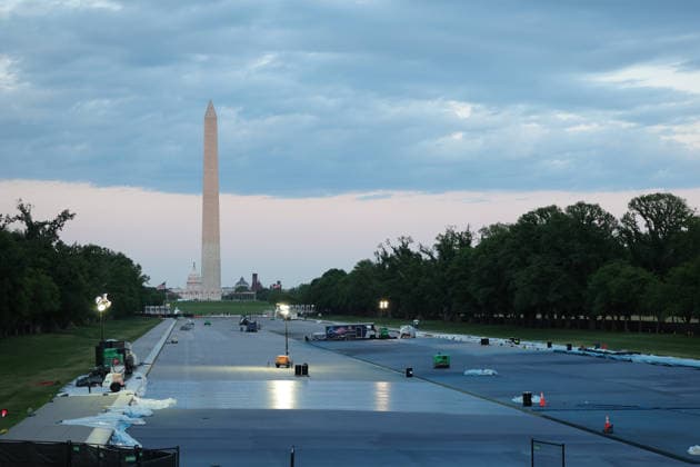 USA, Umgestaltung des Lincoln Memorial Reflecting Pools in Washington