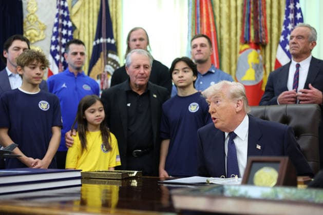 USA, Donald Trump unterzeichnet Proklamation zur Wiedereinführung des Presidential Fitness Test Award in Washington