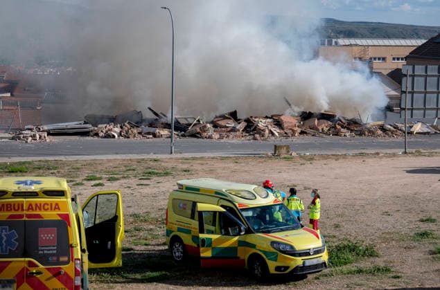 Spanien, 3 Häuser in Morata de Tajuna eingestürzt