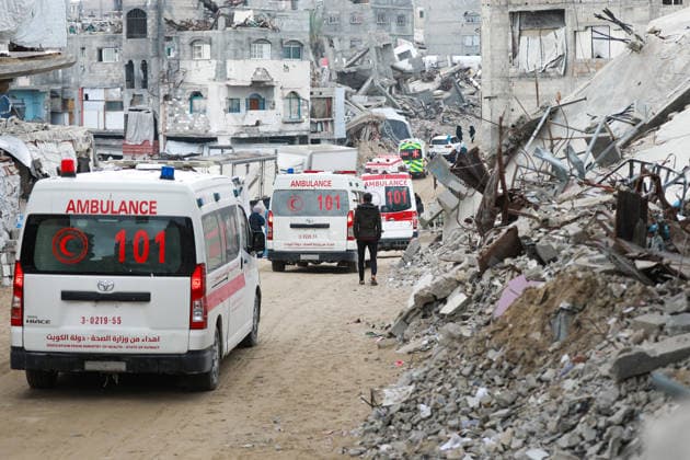 Nahostkonflikt, Gaza, Evakuierung von Patienten zur Weiterbehandlung in Ägypten über Rafah in Khan Yunis