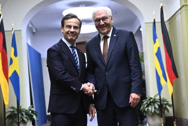 Schweden, Ulf Kristersson empfängt Frank-Walter Steinmeier in Stockholm