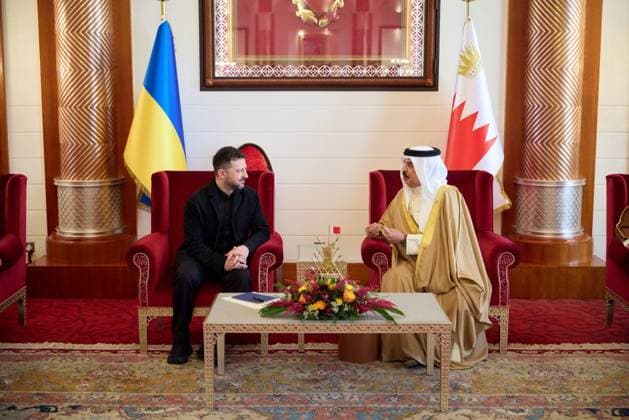 Bahrain, Wolodymyr Selenskyj trifft König Hamad bin Isa Al Khalifa zu Gesprächen in Manama