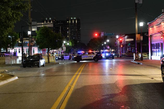 USA, Schießerei im Vergnügungsviertel Deep Ellum in Dallas, Texas