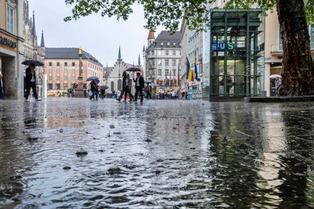 Bayern, Regenwetter in München