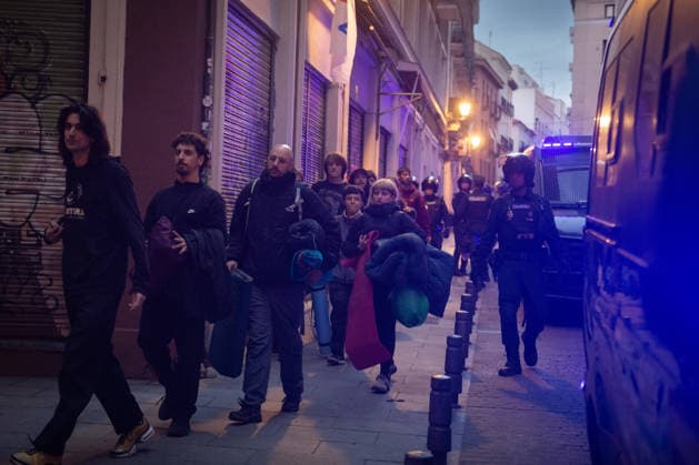 Spanien, Zwangsräumung in der Calle del Carnero in Madrid