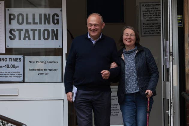 Wahlen in Großbritannien, Ed Davey Stimmabgabe in London