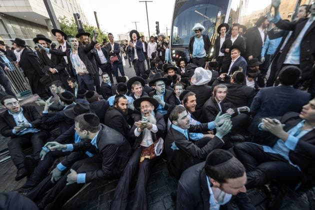 Israel, Ultraorthodoxe Juden protestieren in Jerusalem