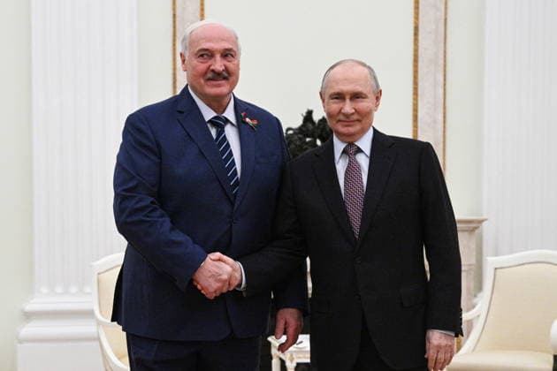 Russland, Wladimir Putin empfängt Alexander Lukaschenko in Moskau