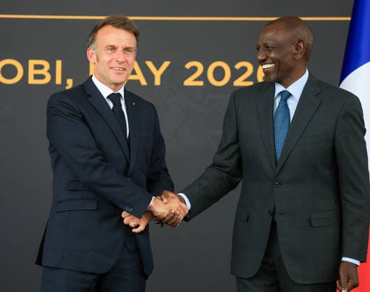 Kenia, Emmunel Macron zum Afrika-Gipfel in Nairobi