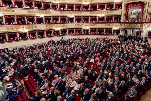 Italien, 80. Jahrestags der Wiedereröffnung des Teatro alla Scala in Mailand