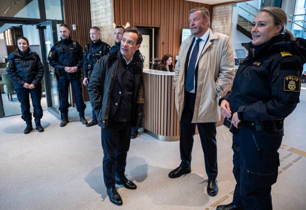 Schweden, Ulf Kristersson zu Besuch in Trelleborg