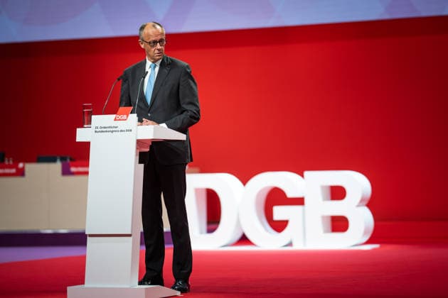 Berlin, Bundeskongress des Deutschen Gewerkschaftsbundes DGB, Rede von Friedrich Merz