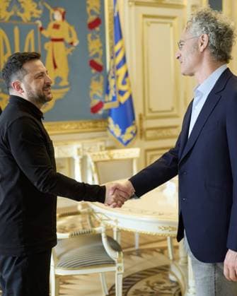 Ukraine, Wolodymyr Selenskyj empfängt Palantir-CEO Alex Karp in Kyjiw