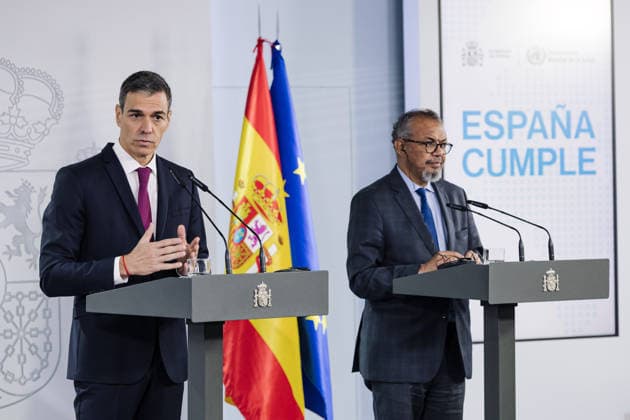 Spanien, Pedro Sanchez empfängt Tedros Adhanom Ghebreyesus in Madrid