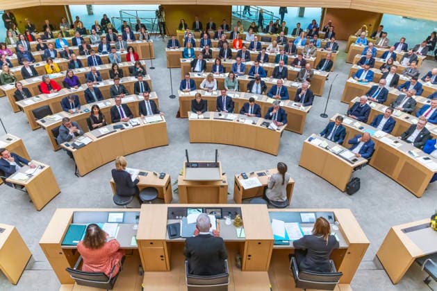 Baden-Württemberg, Sitzung im Landtag in Stuttgart
