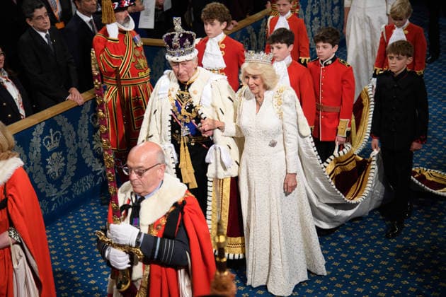 Royals, State Opening of Parliament: König Charles III. Westminster in London