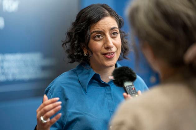 Schweden, Simona Mohamsson Pressekonferenz in Stockholm