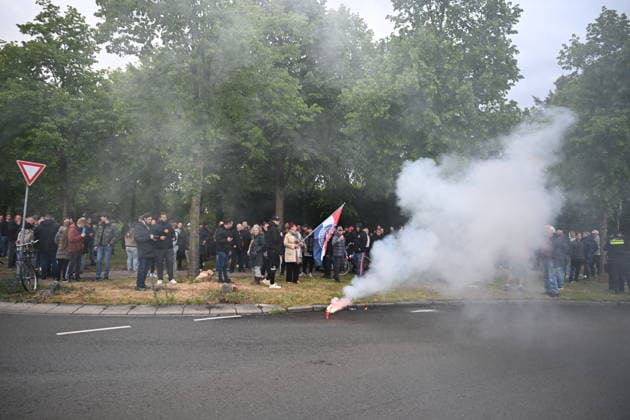 Niederlande, Proteste vor Asylunterkunft in Loosdrecht