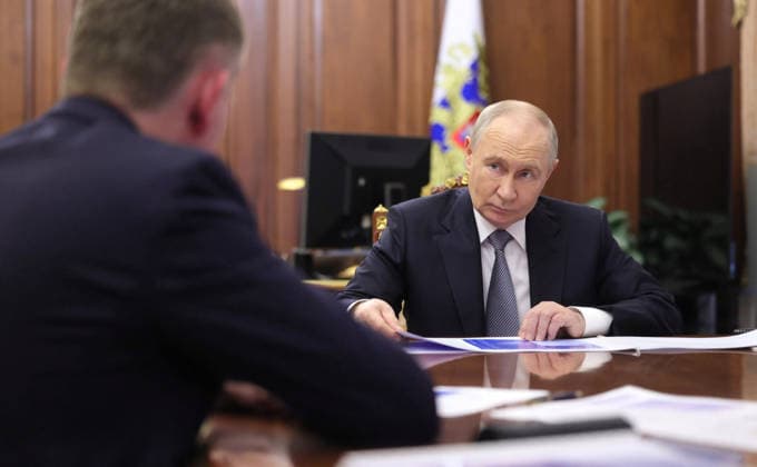 Russland, Wladimir Putin während Treffen Moskau