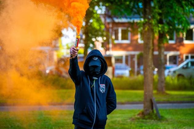 Niederlande, Protest gegen Notunterkunft für Asylsuchende im Rathaus in Loosdrecht