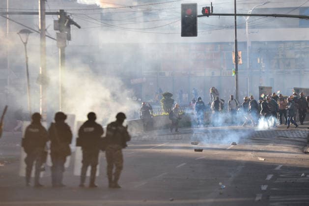 Bolivien, Ausschreitungen in La Paz